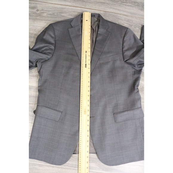 54L Hart Schaffner Marx Gray Wool 2-Piece Suit Trousers Jacket Pants 39 - Picture 5 of 15